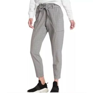ATHLETA gray plaid skyline pants size 6 Womens Casual Activewear High Rise